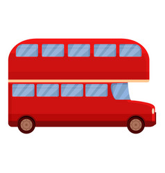 British Red Bus Icon Cartoon London City