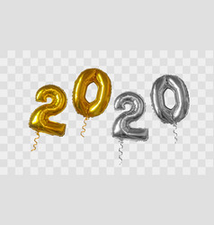 Gold And Silver Foil Balloons Number 2020