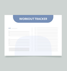 Daily Workout Tracker Worksheet Design Template