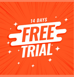 Free 14 Days Trial Orange Background In Modern