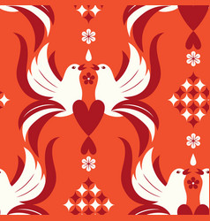 Seamless Pattern Valentine S Day Doves