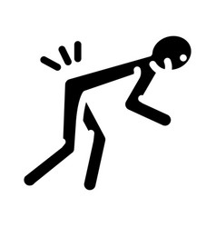 Back Pain Man Accident Glyph Icon