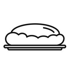 Baking Dough Icon Outline Pizza Flour