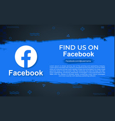 Find Us On Facebook Social Media Post Design