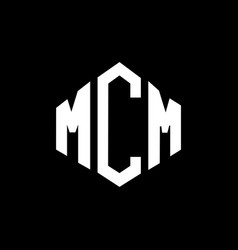 Mcm Letter Logo Design With Polygon Shape