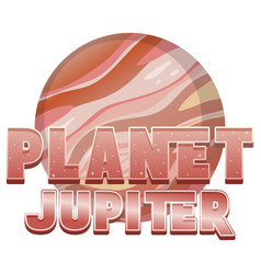 Planet Jupiter Word Logo Design