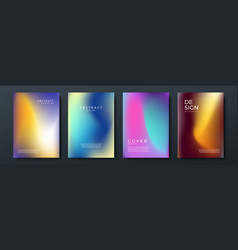 Set Of Blurred Backgrounds With Modern Abstract