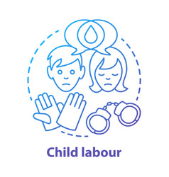 Child Labour Concept Icon Children Exploitation