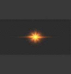 Orange Horizontal Light Effect Of Lens Flares