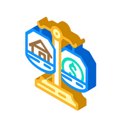 Property Division After Divorce Isometric Icon