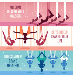 Aero Yoga Horizontal Banner Set