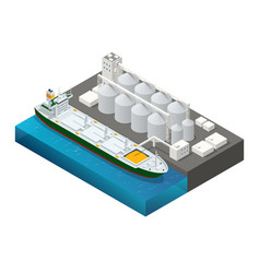 Isometric Grain Terminal At Seaport Loading Grain