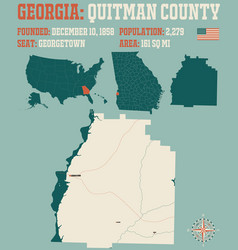 Map Quitman County In Georgia