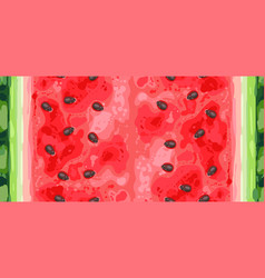 Seamless pattern slice ripe watermelon Royalty Free Vector