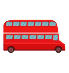 Transport Red Bus Icon Cartoon Public