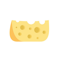 Cheese Breakfast Icon Flat Style