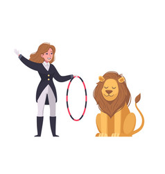 Female Lion Tamer Composition