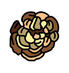 Turkey Tail Mushroom Color Icon