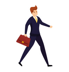 Walking Bank Teller Icon Cartoon Style