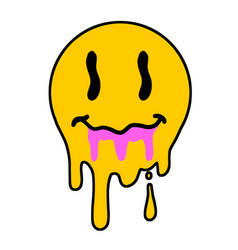 Acid Smile Face Psychedelic Symbol Of Rave