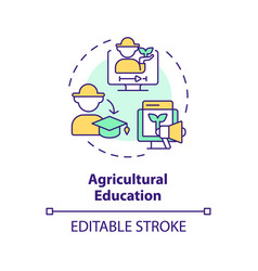 Agricultural Education Multi Color Concept Icon