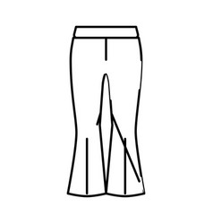 Bell Bottoms Pants Clothes Line Icon