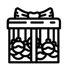 Christmas Gift Box Line Icon