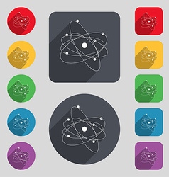 Physics Atom Big Bang Icon Sign A Set Of 12