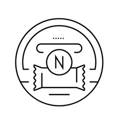 Snus Nicotine Pouch Line Icon