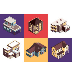 Suburban Houses Isometric Concept