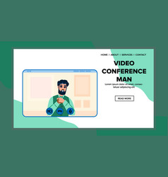 Call Video Conference Man