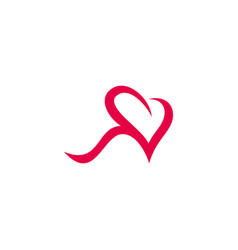 Care Red Ribbon Love Heart Medical Decoration Logo