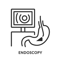 Endoscopy Flat Line Icon