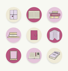 Books Stickers Pink