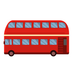 Deck Red Bus Icon Cartoon Tourism Tourist