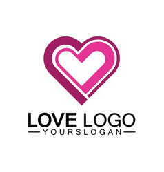 Love Logo Design Geometric Hearth Logo Linear