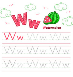 Alphabet Worksheet Letter W Learning