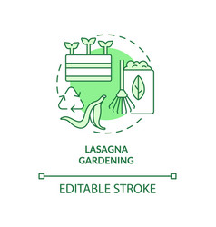 Lasagna Gardening Green Concept Icon