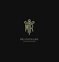 Luxury Modern Monogram Mr Logo For Law Firm