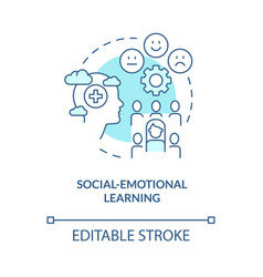 Social Emotional Learning Turquoise Concept Icon