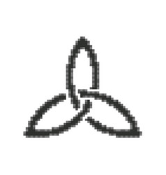 Triquetra In Pixel Style Pixelated