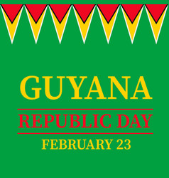 Guyana Republic Day Banner National Holiday