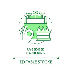 Raised Bed Gardening Green Concept Icon