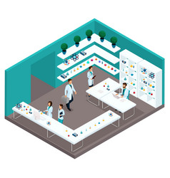 Trendy Isometric People A Hospital Room