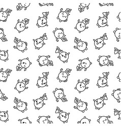 Blueberry Seamless Pattern Coloring Page