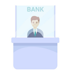 Bank Teller Operation Icon Cartoon Style