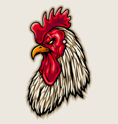 Cartoon Chicken Rooster Head Mascot