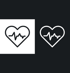 Heart Rate Pulse Icon Set Blood Health And Beat