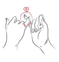 Red String Of Love Hands