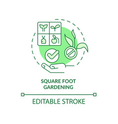 Square Foot Gardening Green Concept Icon